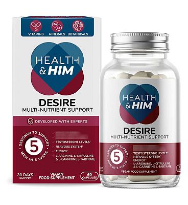 Health & Him Desire Multi-Nutrient Support Supplement 60 Capsules