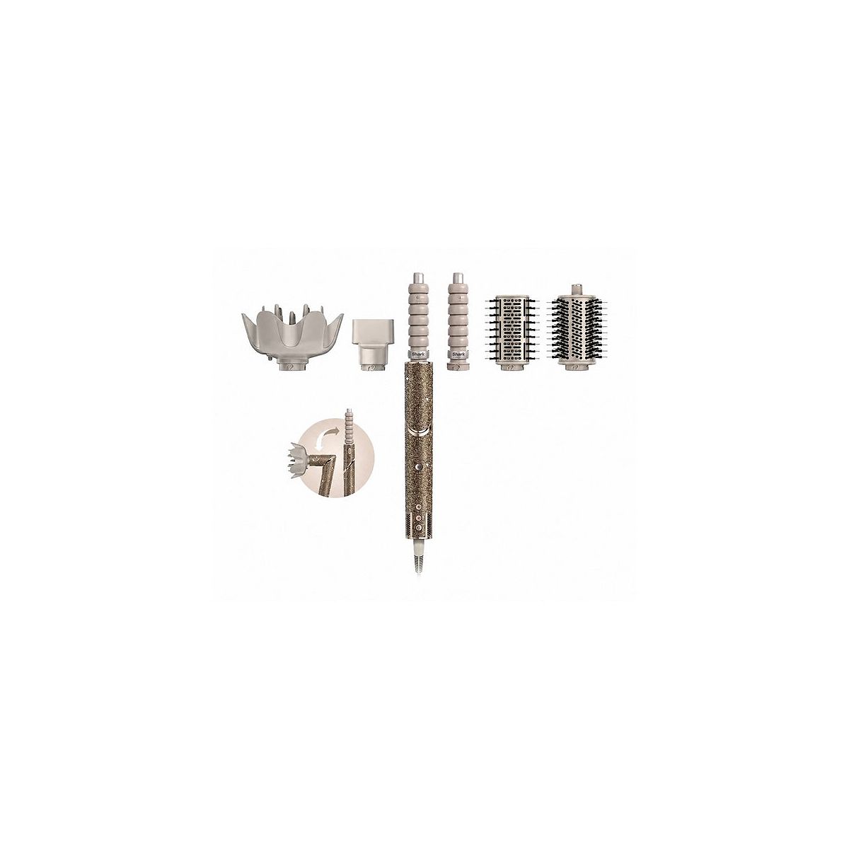 Shark Flexstyle Sparkle – Champagne Diamond Limited Edition Air Styler & Hair Dryer Hd446jsuk