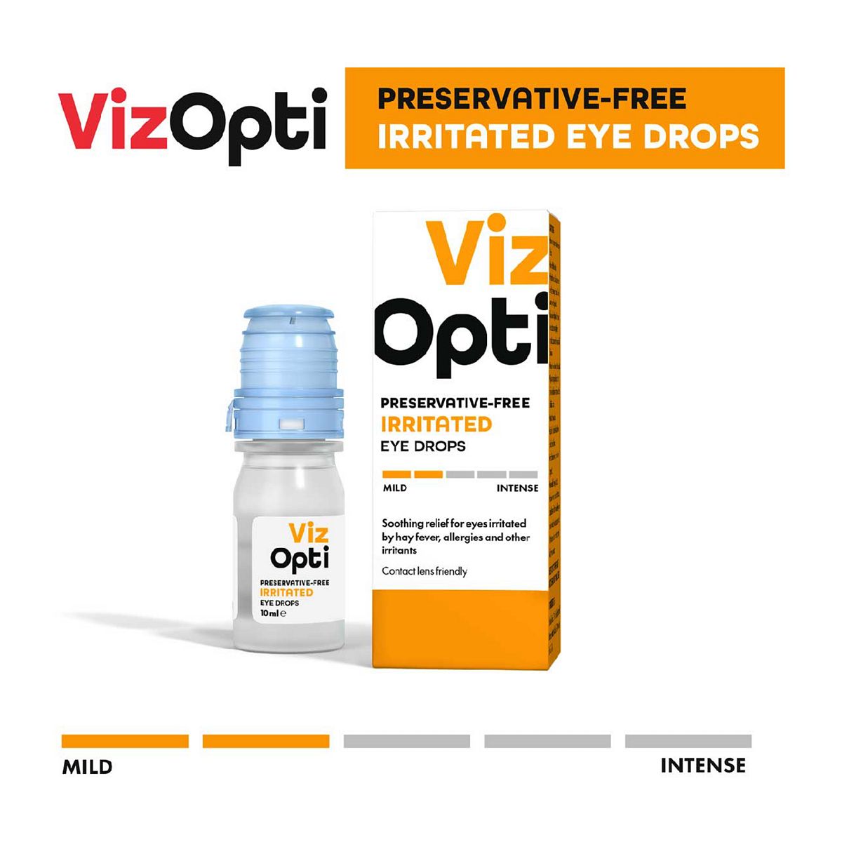 Vizopti Viz Opti Preservative-Free Irritated Eye Drops 10Ml