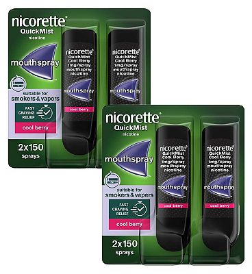 Nicorette Quickmist Duo Berry 8 Week Bundle (2 packs)