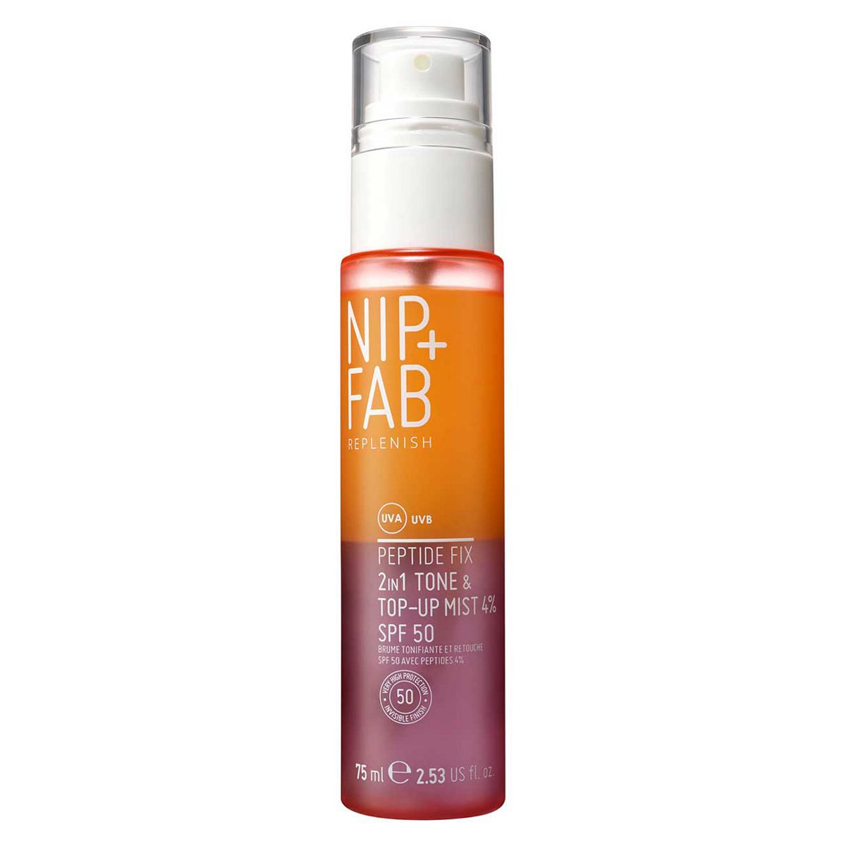 Nip+Fab Peptide Fix 2In1 Tone & Top Up Mist 4% Spf50 75ml
