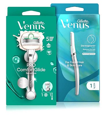 Venus ComfortGlide Sensitive Womens Razor and Dermaplaning Tool for Face