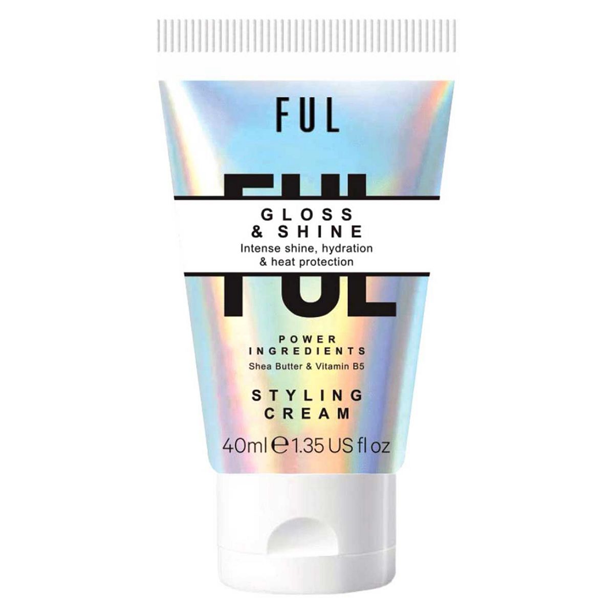 FUL Gloss And Shine Styling Cream 40Ml – Lightweight Anti-Frizz, Heat Protection, Hydration & Radiant