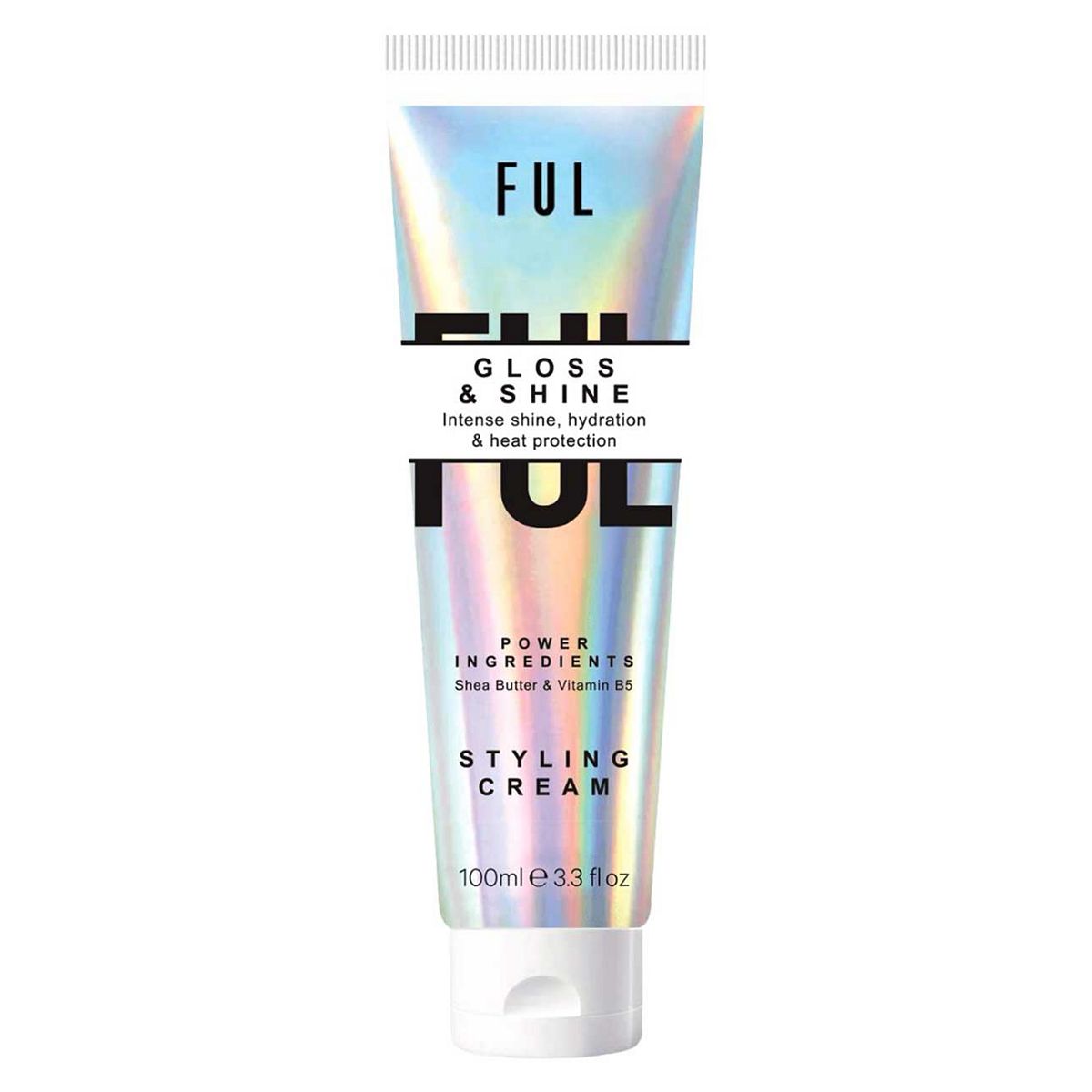 FUL Gloss And Shine Styling Cream 100Ml – Lightweight Anti-Frizz, Heat Protection, Hydration & Radiant