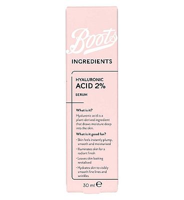 Boots Ingredients Hyaluronic Acid Serum 2% 30ml