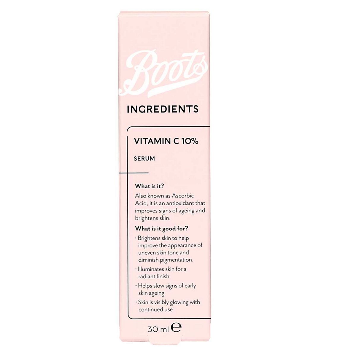 Boots Ingredients Vitamin C Serum 10% 30Ml
