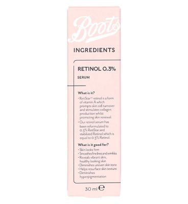 Boots Ingredients Retinol Serum 0.3% 30ml