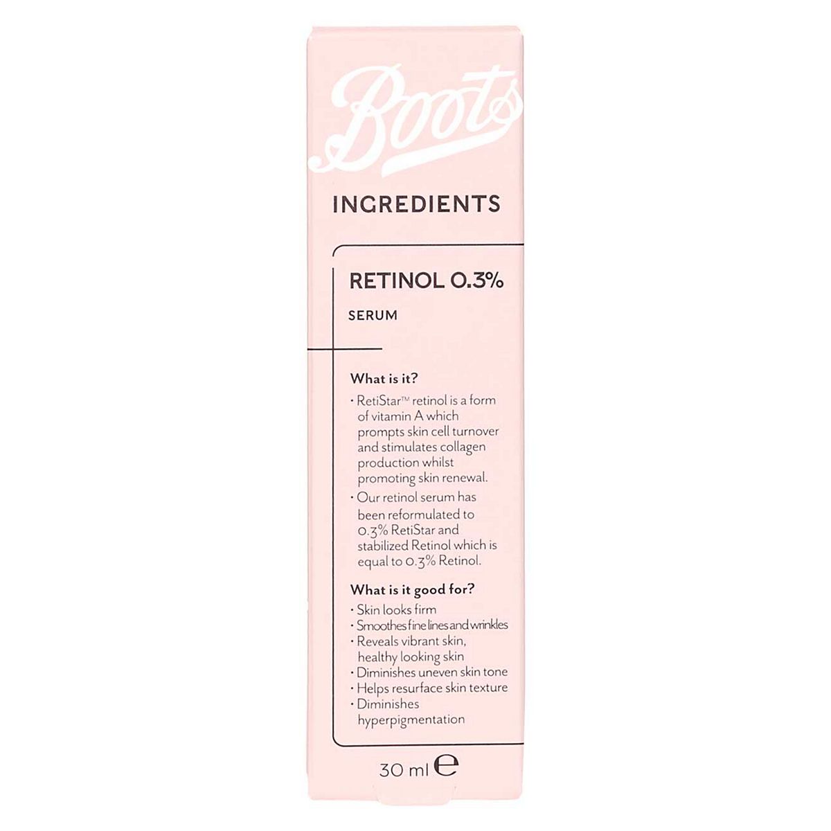   Ingredients Retinol Serum 0.3% 30Ml