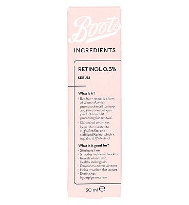 Boots Ingredients Retinol Serum 0.3% 30ml