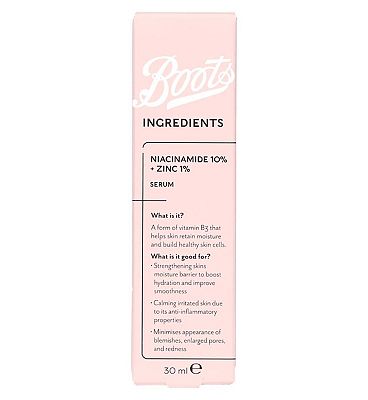 Boots Ingredients Niacinamide 10% + Zinc 1% Serum 30ml