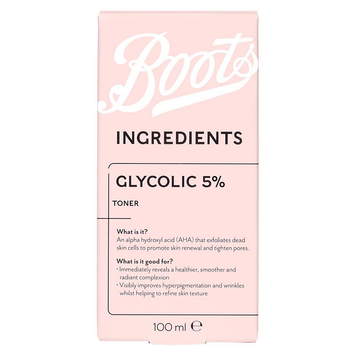 Boots Ingredients Glycolic Acid Toner 5% 100Ml