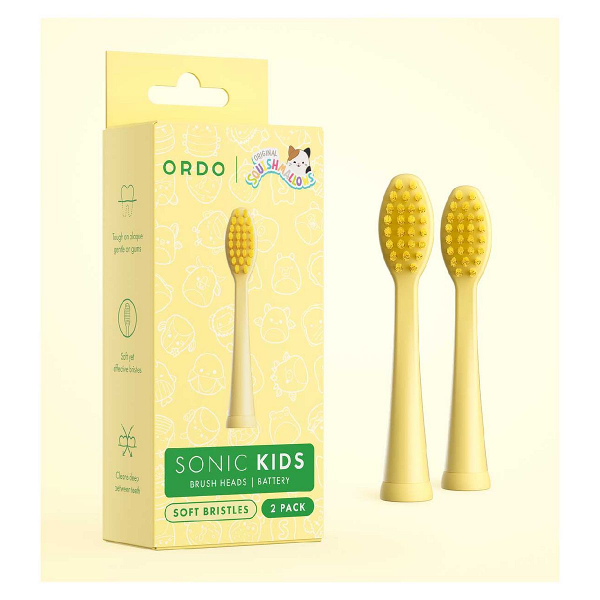 Ordo Sonic Kids Battery Brush Heads Squishmallows Wanda 2S