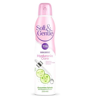 Soft & Gentle Hyaluronic Care 72hr Cucumber Anti-Perspirant Spray 250ml