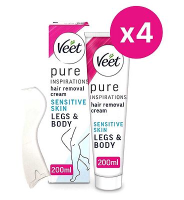 Veet Pure Hair Removal Cream Bundle 200ml x4