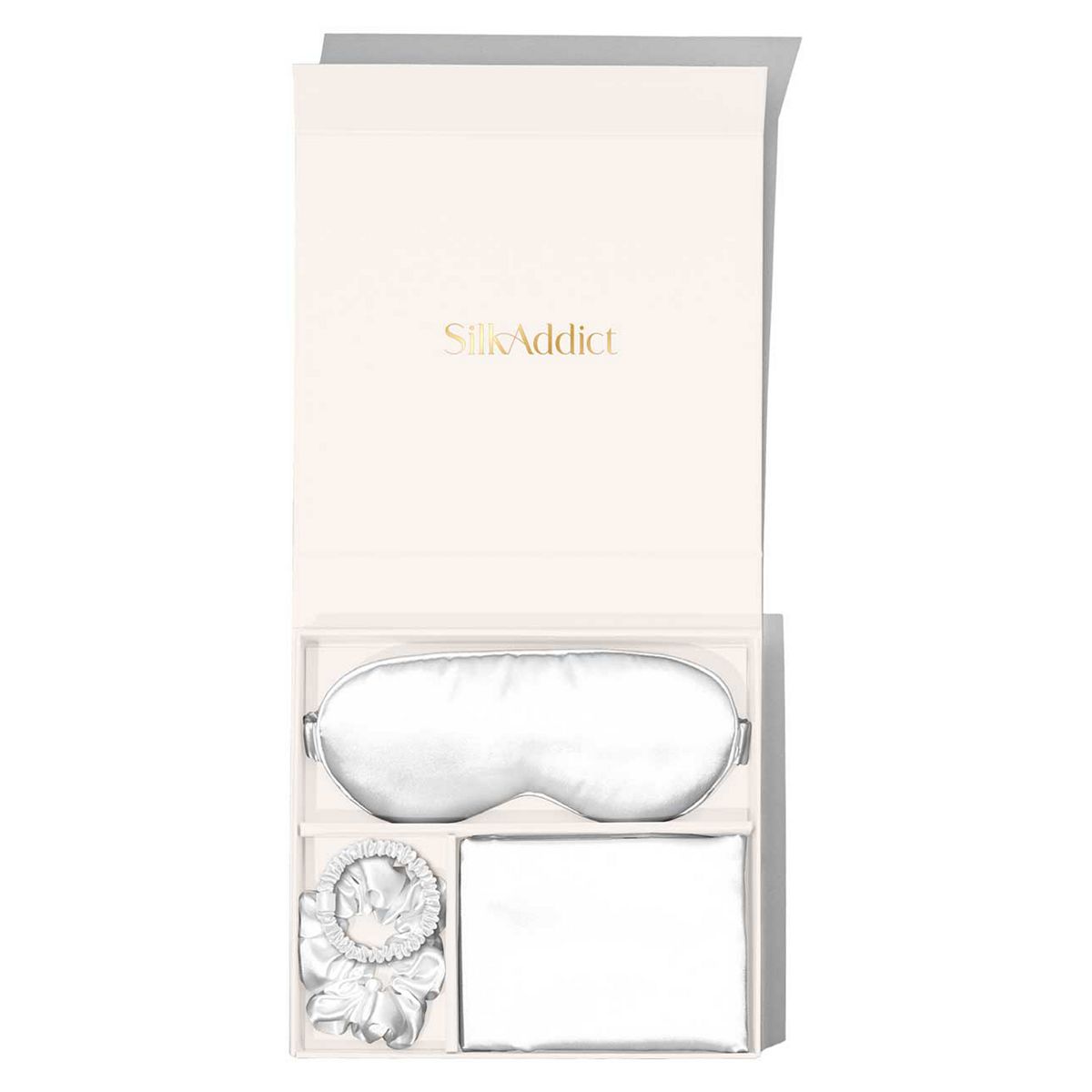 Silk Addict 100% Mulberry Silk Gift Set Ivory Multicolor