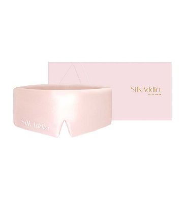 Silk Addict 100 % Mulberry Silk Sleep Mask Pale Pink