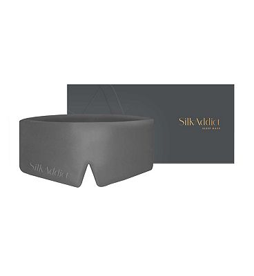 Silk Addict 100 % Mulberry Silk Sleep Mask Charcoal