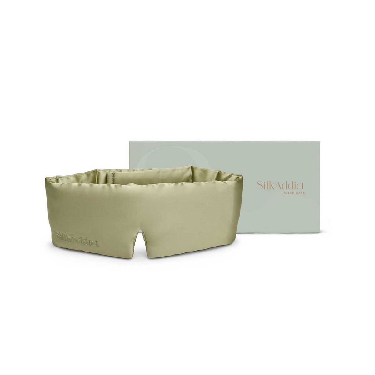 Silk Addict 100 % Mulberry Silk Sleep Mask Olive Green