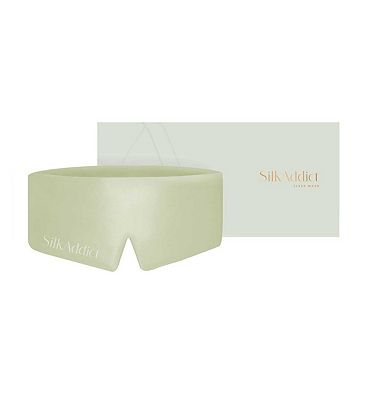 Silk Addict 100 % Mulberry Silk Sleep Mask Olive Green