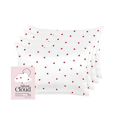 Click to view product details and reviews for Silver Cloud Silver Ion Infused Satin Pillowcase Heart Print 4 Pack.