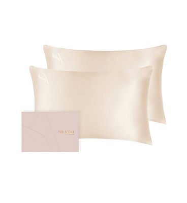 Silk Addict 100 % Mulberry Silk Pillowcase Caramel, Twinpack