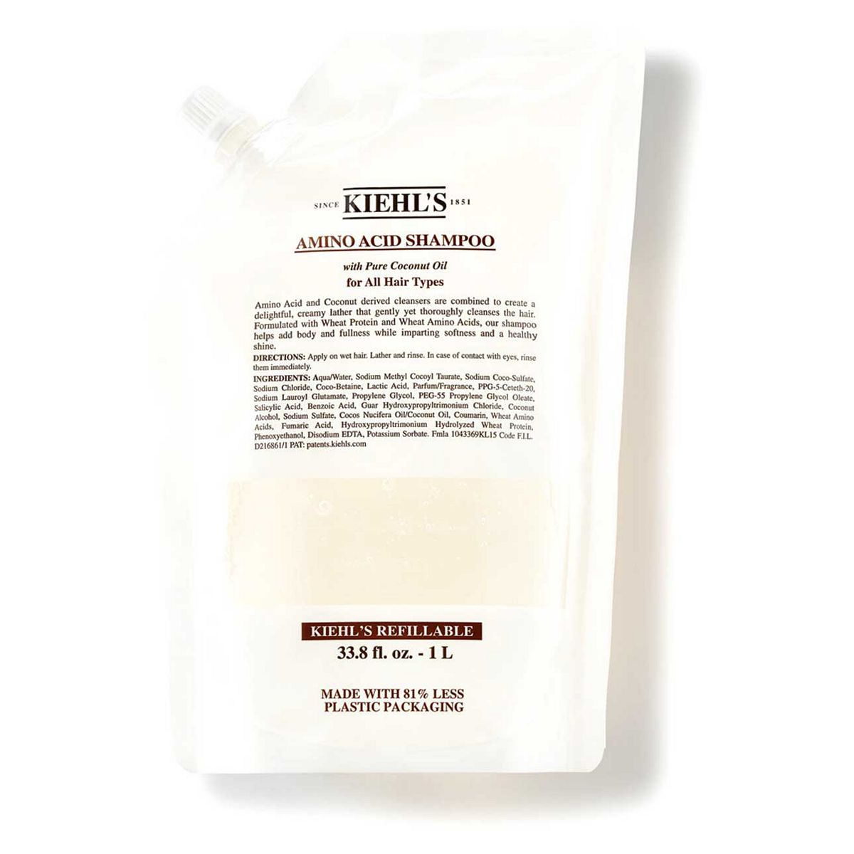 Kiehl's Kiehls Amino Acid Shampoo Refill 1000ml