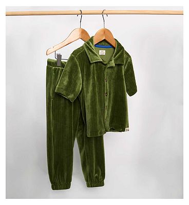 Maybe Junior Striped Velour Shirt & Jogger Set 1.5 - 2 Years