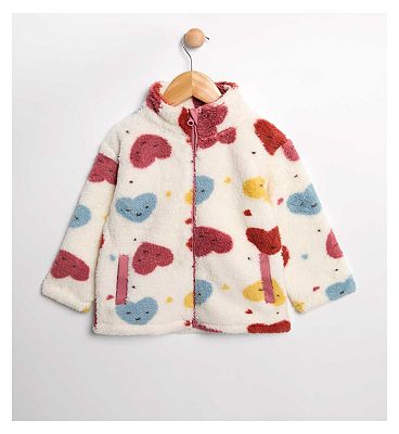 Maybe Junior Teddy Heart All Over Print Jacket 4 - 5 Years