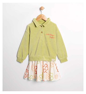 Maybe Junior Velour Cord Jumper with Skirt 4 - 5 Years