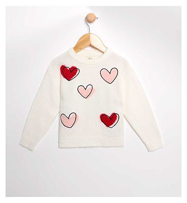Maybe Junior Heart Knit Jumper 4 - 5 Years