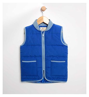Maybe Junior Boys Fashion Blue Puffer Gilet 5 - 6 Years