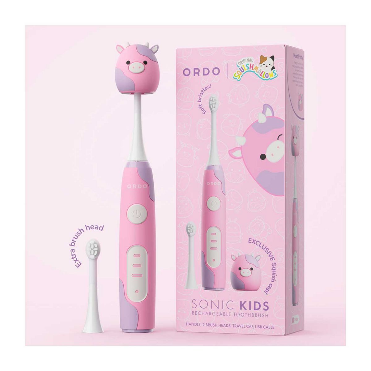 Ordo Sonic Kids Rechargeable Toothbrush Squishmallows Patty