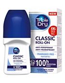 Triple Dry Classic Fragrance Free Anti Perspirant Roll On 100 Hours 50ml