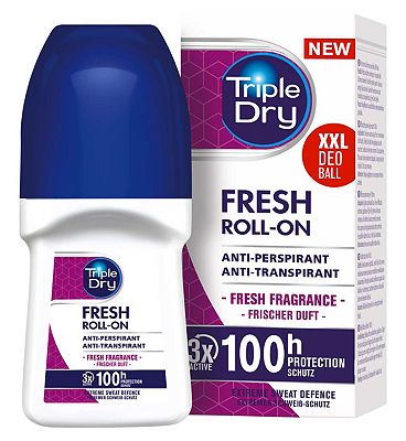 Triple Dry Fresh Fragrance Anti Perspirant Roll On 100 Hours 50ml