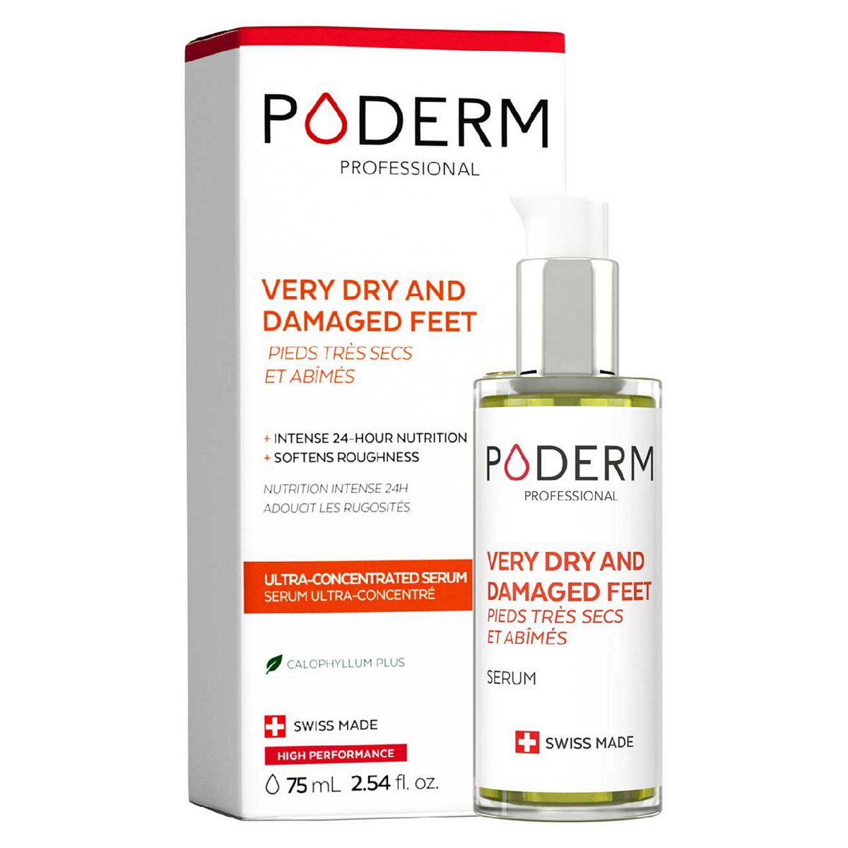 Poderm Very Dry And Damaged Feet Repairing Serum (75Ml) - Nourishes For 24H, Repairs Barrier Smoothes Calluses Touch