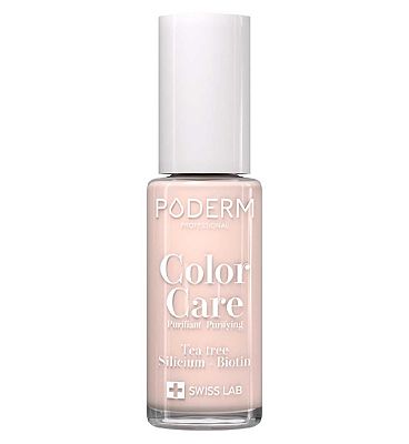 PODERM Color Care Repairing Nail Polish Powder Pink (8ml) - Permeable to PODERM serums - UV Protect 