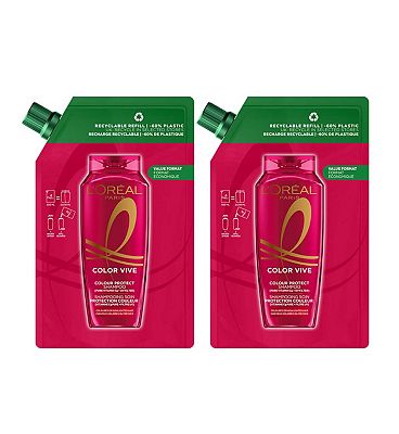 LOral Paris Elvive Colour Protect Shampoo Refill Replenishment Bundle