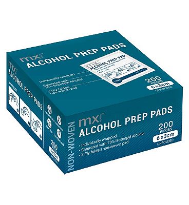 MX Health Alcohol Preparation Pads Pre-Injection Wipes 200s