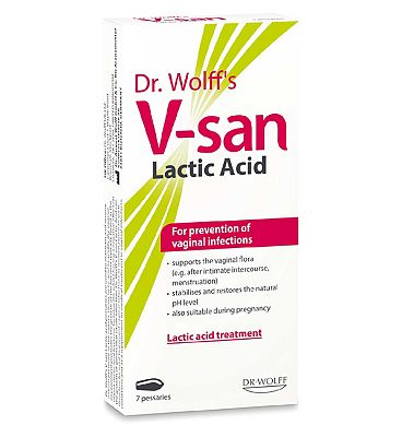Dr Wolff V-San Lactic Acid Pessaries 7s