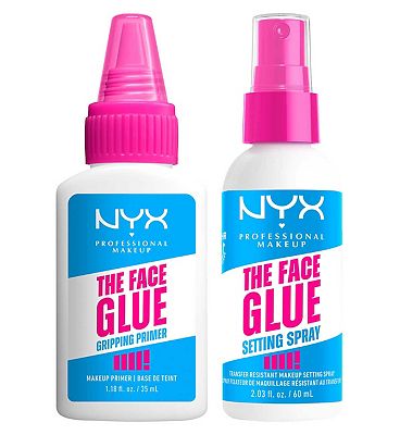 NYX Professional Makeup Face Glue Primer & Setting Spray Duo Bundle