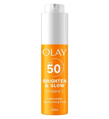 Olay Vitamin C Brighten & Glow 3in1 Moisturiser Face Fluid SPF50+ Hydrating Primer 50ml (2)