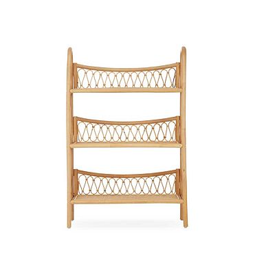 CuddleCo Aria 3 Tier Rattan Shelving Unit