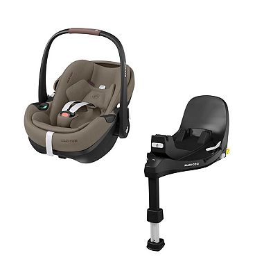 Maxi-Cosi Pebble 360 Pro and FamilyFix 360 Pro Bundle Twillic Truffle