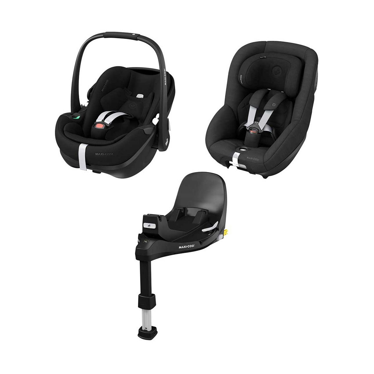 Maxi Cosi Maxi-Cosi Pebble 360 Pro, Pearl Pro And Familyfix Bundle Twillic Black