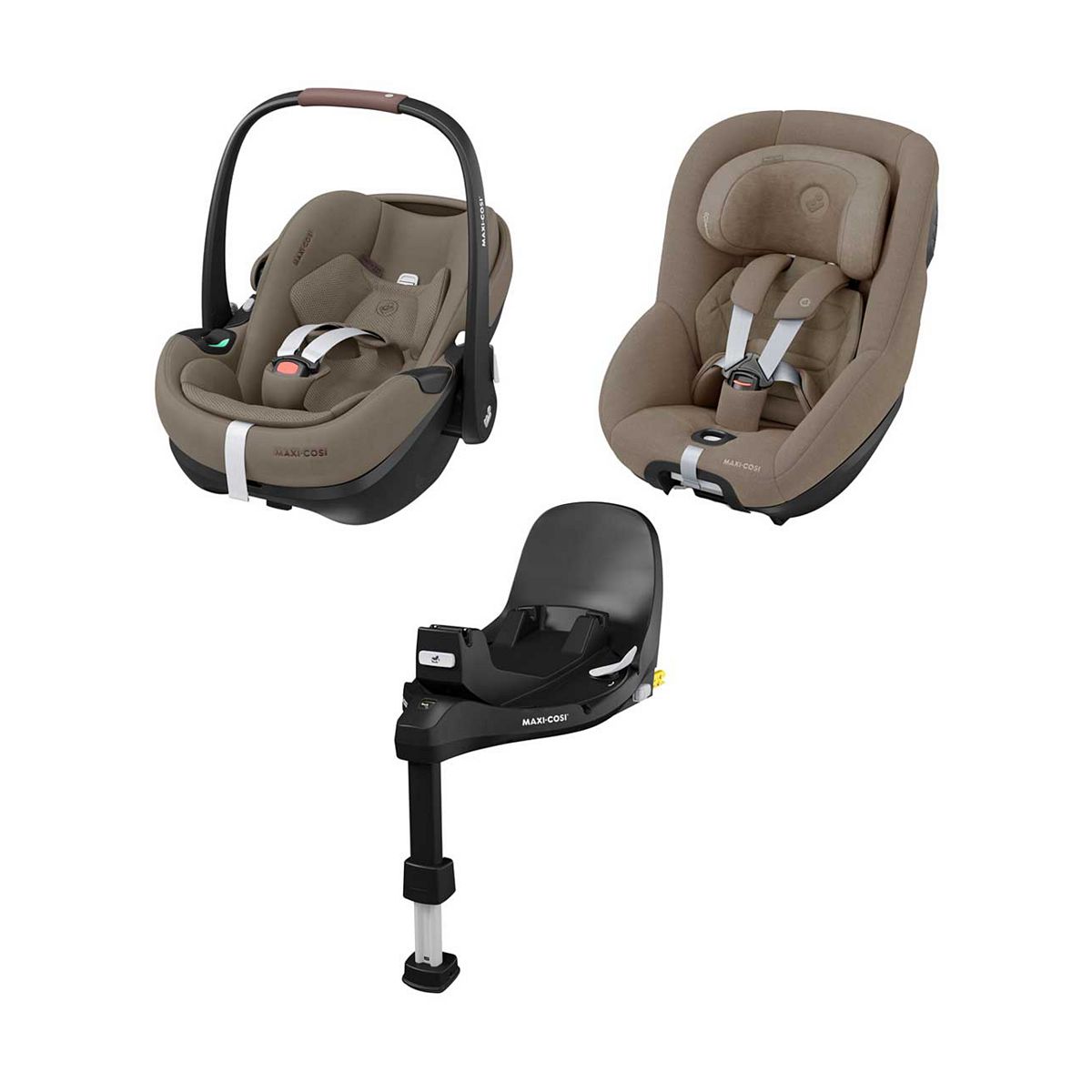 Maxi Cosi Maxi-Cosi Pebble 360 Pro, Pearl Pro And Familyfix Bundle Twillic Truffle