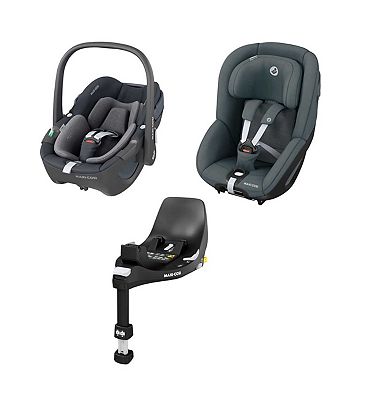 Maxi-Cosi Pebble 360 - Pearl 360 and FamilyFix 360 Bundle Twillic Graphite