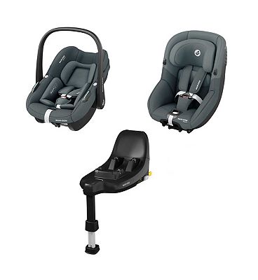 Maxi-Cosi Pebble S, Pearl S and FamilyFix S  Bundle Tonal Graphite