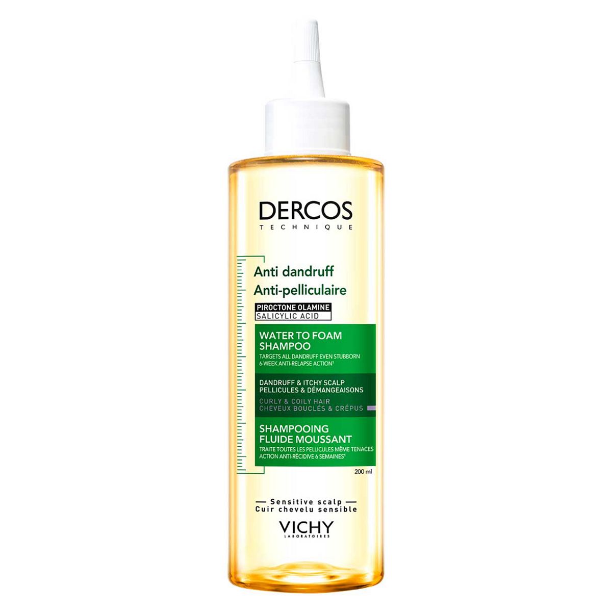 Vichy Dercos Anti-Dandruff Water To Foam Shampoo, For Curls And Coils250 ml, 250ml