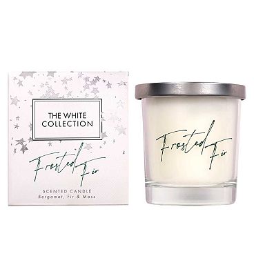 The White Collection Frosted Fir Candle 160g