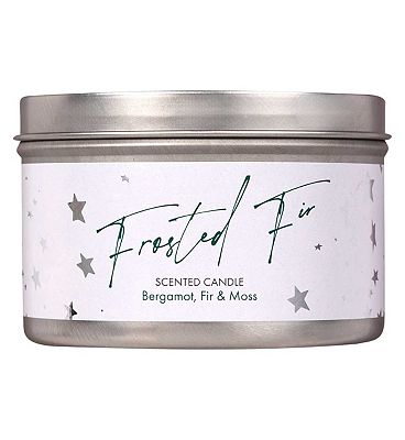 The White Collection Frosted Fir Tin Candle 120g
